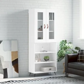 Aparador alto madera contrachapada blanco 69,5x34x180 cm de vidaXL, Aparadores - Ref: Foro24-3198697, Precio: 131,61 €, Descu...