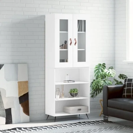 Aparador alto madera contrachapada blanco 69,5x34x180 cm de vidaXL, Aparadores - Ref: Foro24-3198697, Precio: 133,04 €, Descu...