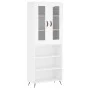Hohes weißes Sperrholz-Sideboard 69,5 x 34 x 180 cm von vidaXL, Sideboards - Ref: Foro24-3198697, Preis: 131,61 €, Rabatt: %