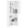 Hohes weißes Sperrholz-Sideboard 69,5 x 34 x 180 cm von vidaXL, Sideboards - Ref: Foro24-3198697, Preis: 131,61 €, Rabatt: %