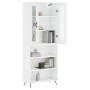 Hohes weißes Sperrholz-Sideboard 69,5 x 34 x 180 cm von vidaXL, Sideboards - Ref: Foro24-3198697, Preis: 133,04 €, Rabatt: %