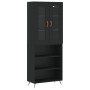 Aparador alto madera contrachapada negro 69,5x34x180 cm de vidaXL, Aparadores - Ref: Foro24-3198698, Precio: 141,67 €, Descue...