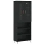 Aparador alto madera contrachapada negro 69,5x34x180 cm de vidaXL, Aparadores - Ref: Foro24-3198698, Precio: 137,75 €, Descue...