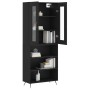 Aparador alto madera contrachapada negro 69,5x34x180 cm de vidaXL, Aparadores - Ref: Foro24-3198698, Precio: 141,67 €, Descue...