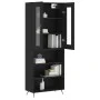 Aparador alto madera contrachapada negro 69,5x34x180 cm de vidaXL, Aparadores - Ref: Foro24-3198698, Precio: 137,75 €, Descue...