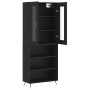 Aparador alto madera contrachapada negro 69,5x34x180 cm de vidaXL, Aparadores - Ref: Foro24-3198698, Precio: 141,67 €, Descue...