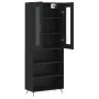 Aparador alto madera contrachapada negro 69,5x34x180 cm de vidaXL, Aparadores - Ref: Foro24-3198698, Precio: 137,75 €, Descue...