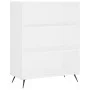 Hohes weißes Sperrholz-Sideboard 69,5 x 34 x 180 cm von vidaXL, Sideboards - Ref: Foro24-3198697, Preis: 131,61 €, Rabatt: %