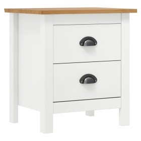 Mesita de noche Hill madera maciza de pino blanco 46x35x49,5 cm Mesita de noche Hill madera maciza de pino blanco 46x35x49,5 cm