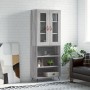 Aparador alto madera contrachapada gris sonoma 69,5x34x180 cm de vidaXL, Aparadores - Ref: Foro24-3198703, Precio: 141,15 €, ...