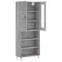 High sideboard sonoma gray plywood 69.5x34x180 cm by vidaXL, Sideboards - Ref: Foro24-3198703, Price: 135,79 €, Discount: %
