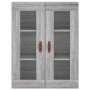 High sideboard sonoma gray plywood 69.5x34x180 cm by vidaXL, Sideboards - Ref: Foro24-3198703, Price: 141,15 €, Discount: %
