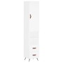 Hohes weißes Sperrholz-Sideboard 34,5 x 34 x 180 cm von vidaXL, Sideboards - Ref: Foro24-3198889, Preis: 106,03 €, Rabatt: %
