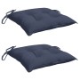 Cojines para silla 2 uds tela Oxford azul marino 40x40x7 cm