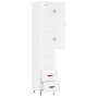 Hohes weißes Sperrholz-Sideboard 34,5 x 34 x 180 cm von vidaXL, Sideboards - Ref: Foro24-3198889, Preis: 106,03 €, Rabatt: %