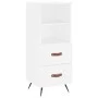 Hohes weißes Sperrholz-Sideboard 34,5 x 34 x 180 cm von vidaXL, Sideboards - Ref: Foro24-3198889, Preis: 104,75 €, Rabatt: %