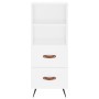 Hohes weißes Sperrholz-Sideboard 34,5 x 34 x 180 cm von vidaXL, Sideboards - Ref: Foro24-3198889, Preis: 106,03 €, Rabatt: %