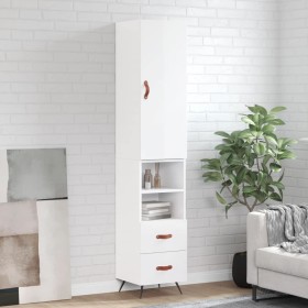 High glossy white plywood sideboard 34.5x34x180 cm by vidaXL, Sideboards - Ref: Foro24-3198891, Price: 112,29 €, Discount: %