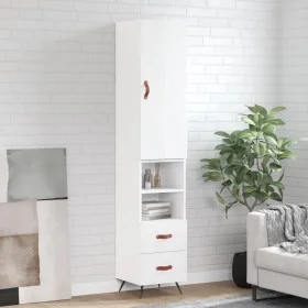 High glossy white plywood sideboard 34.5x34x180 cm by vidaXL, Sideboards - Ref: Foro24-3198891, Price: 110,56 €, Discount: %