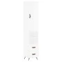 Aparador alto madera contrachapada blanco brillo 34,5x34x180 cm de vidaXL, Aparadores - Ref: Foro24-3198891, Precio: 110,90 €...