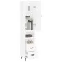 Aparador alto madera contrachapada blanco brillo 34,5x34x180 cm de vidaXL, Aparadores - Ref: Foro24-3198891, Precio: 110,90 €...