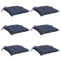 Cojines para silla 6 uds tela Oxford azul marino 50x50x7 cm