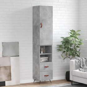 Concrete gray plywood sideboard 34.5x34x180 cm by vidaXL, Sideboards - Ref: Foro24-3198893, Price: 104,83 €, Discount: %