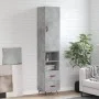 Aparador de madera contrachapada gris hormigón 34,5x34x180 cm de vidaXL, Aparadores - Ref: Foro24-3198893, Precio: 103,54 €, ...