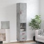 Aparador de madera contrachapada gris hormigón 34,5x34x180 cm de vidaXL, Aparadores - Ref: Foro24-3198893, Precio: 104,83 €, ...