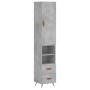 Aparador de madera contrachapada gris hormigón 34,5x34x180 cm de vidaXL, Aparadores - Ref: Foro24-3198893, Precio: 104,83 €, ...