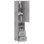 Betongraues Sperrholz-Sideboard 34,5 x 34 x 180 cm von vidaXL, Sideboards - Ref: Foro24-3198893, Preis: 103,54 €, Rabatt: %