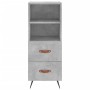 Aparador de madera contrachapada gris hormigón 34,5x34x180 cm de vidaXL, Aparadores - Ref: Foro24-3198893, Precio: 104,83 €, ...