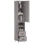 Hohes Sideboard Sperrholz Sonoma grau 34,5x34x180 cm von vidaXL, Sideboards - Ref: Foro24-3198895, Preis: 107,92 €, Rabatt: %