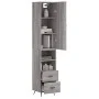 Tall gray Sonoma plywood sideboard 34.5x34x180 cm by vidaXL, Sideboards - Ref: Foro24-3198895, Price: 106,59 €, Discount: %