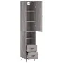 Tall gray Sonoma plywood sideboard 34.5x34x180 cm by vidaXL, Sideboards - Ref: Foro24-3198895, Price: 106,59 €, Discount: %