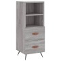 Hohes Sideboard Sperrholz Sonoma grau 34,5x34x180 cm von vidaXL, Sideboards - Ref: Foro24-3198895, Preis: 107,92 €, Rabatt: %