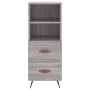 Tall gray Sonoma plywood sideboard 34.5x34x180 cm by vidaXL, Sideboards - Ref: Foro24-3198895, Price: 106,59 €, Discount: %