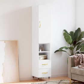 Aparador alto madera contrachapada blanco 34,5x34x180 cm de vidaXL, Aparadores - Ref: Foro24-3198897, Precio: 105,26 €, Descu...