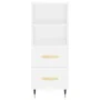 Tall white plywood highboard 34.5x34x180 cm by vidaXL, Sideboards - Ref: Foro24-3198897, Price: 104,24 €, Discount: %