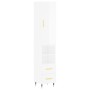 Aparador alto madera contrachapada blanco brillo 34,5x34x180 cm de vidaXL, Aparadores - Ref: Foro24-3198899, Precio: 112,47 €...