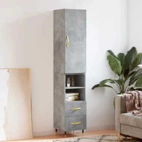 Concrete gray plywood sideboard 34.5x34x180 cm by vidaXL, Sideboards - Ref: Foro24-3198901, Price: 101,08 €, Discount: %
