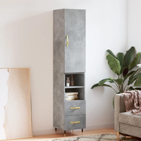 Betongraues Sperrholz-Sideboard 34,5 x 34 x 180 cm von vidaXL, Sideboards - Ref: Foro24-3198901, Preis: 102,34 €, Rabatt: %