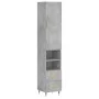 Aparador de madera contrachapada gris hormigón 34,5x34x180 cm de vidaXL, Aparadores - Ref: Foro24-3198901, Precio: 101,07 €, ...