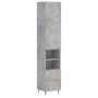 Betongraues Sperrholz-Sideboard 34,5 x 34 x 180 cm von vidaXL, Sideboards - Ref: Foro24-3198901, Preis: 102,34 €, Rabatt: %