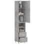 Betongraues Sperrholz-Sideboard 34,5 x 34 x 180 cm von vidaXL, Sideboards - Ref: Foro24-3198901, Preis: 102,34 €, Rabatt: %