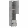 Aparador de madera contrachapada gris hormigón 34,5x34x180 cm de vidaXL, Aparadores - Ref: Foro24-3198901, Precio: 101,07 €, ...