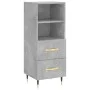 Aparador de madera contrachapada gris hormigón 34,5x34x180 cm de vidaXL, Aparadores - Ref: Foro24-3198901, Precio: 101,07 €, ...