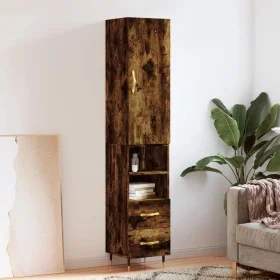 Sideboard aus geräuchertem Eichensperrholz, 34,5 x 34 x 180 cm von vidaXL, Sideboards - Ref: Foro24-3198902, Preis: 101,08 €,...