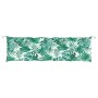 Cojines banco jardín 2 uds tela estampado de hojas 180x50x7 cm