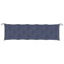Cojines banco jardín 2 uds tela Oxford azul marino 180x50x7 cm